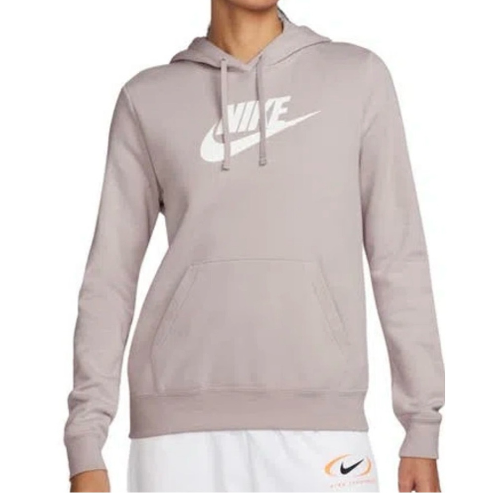 NWT Nike Sportswear Club Fleece Hoodie PLATINUM VIOLET/ WHITE